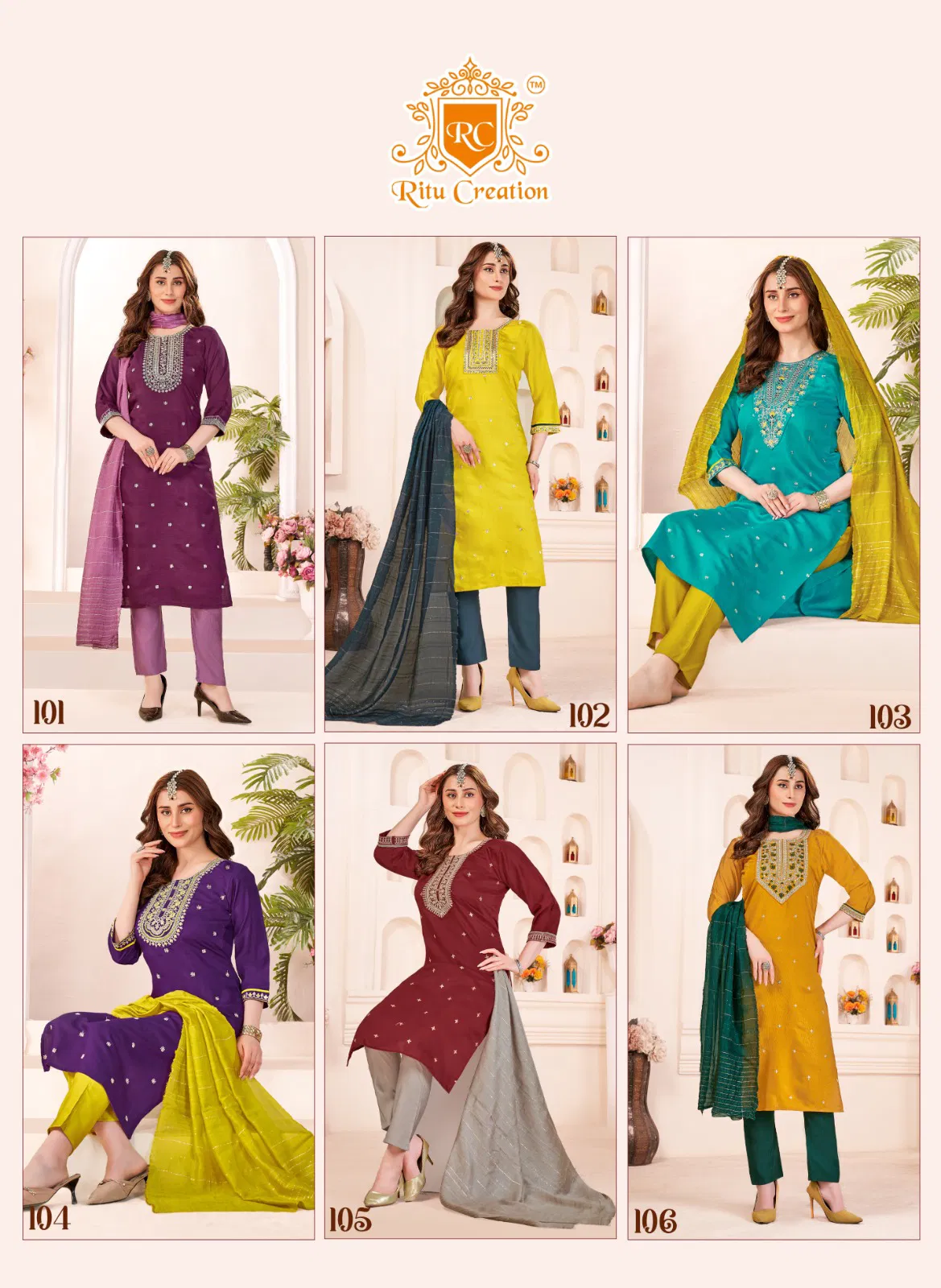 Prisha By Ritu Plain Vatican Kurti With Bottom Dupatta Exporters In India